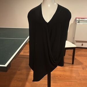 Fifteen Twenty Black Asymmetrical Sheath Dress Mock Neck